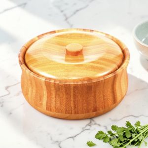 Bamboo Kitchen Storage Jar Countertop Container